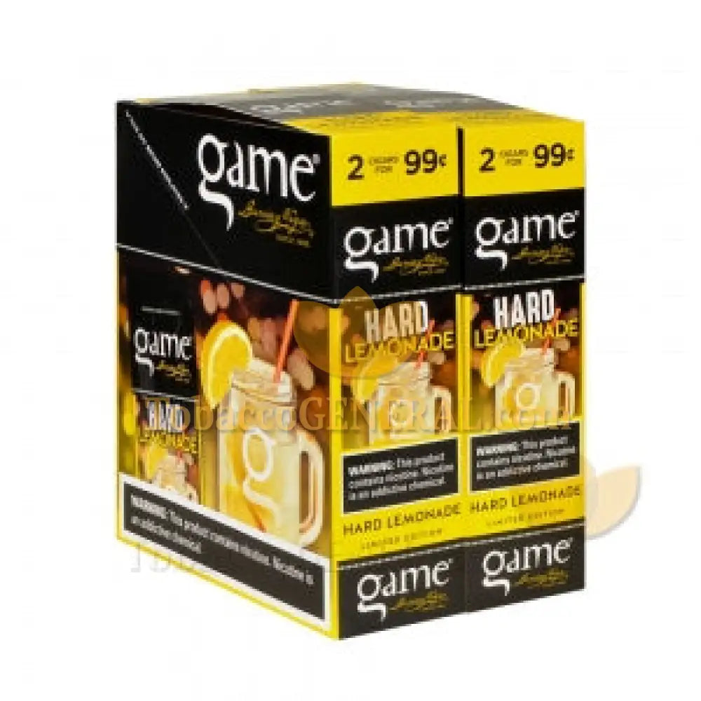 Game Cigarillos Foil 2 for 99 Cents 30 Packs of 2 Cigars Hard Lemonade