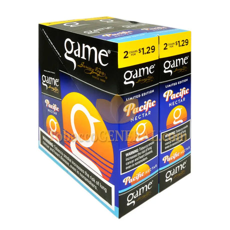 Game Cigarillos Foil Pacific Nectar 2 for 1.29 Pre-Priced 30 Packs of 2