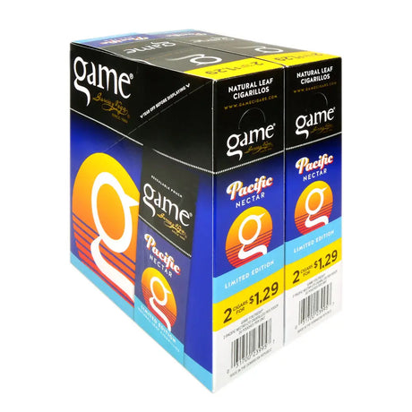 Game Cigarillos Foil Pacific Nectar 2 for 1.29 Pre-Priced 30 Packs of 2