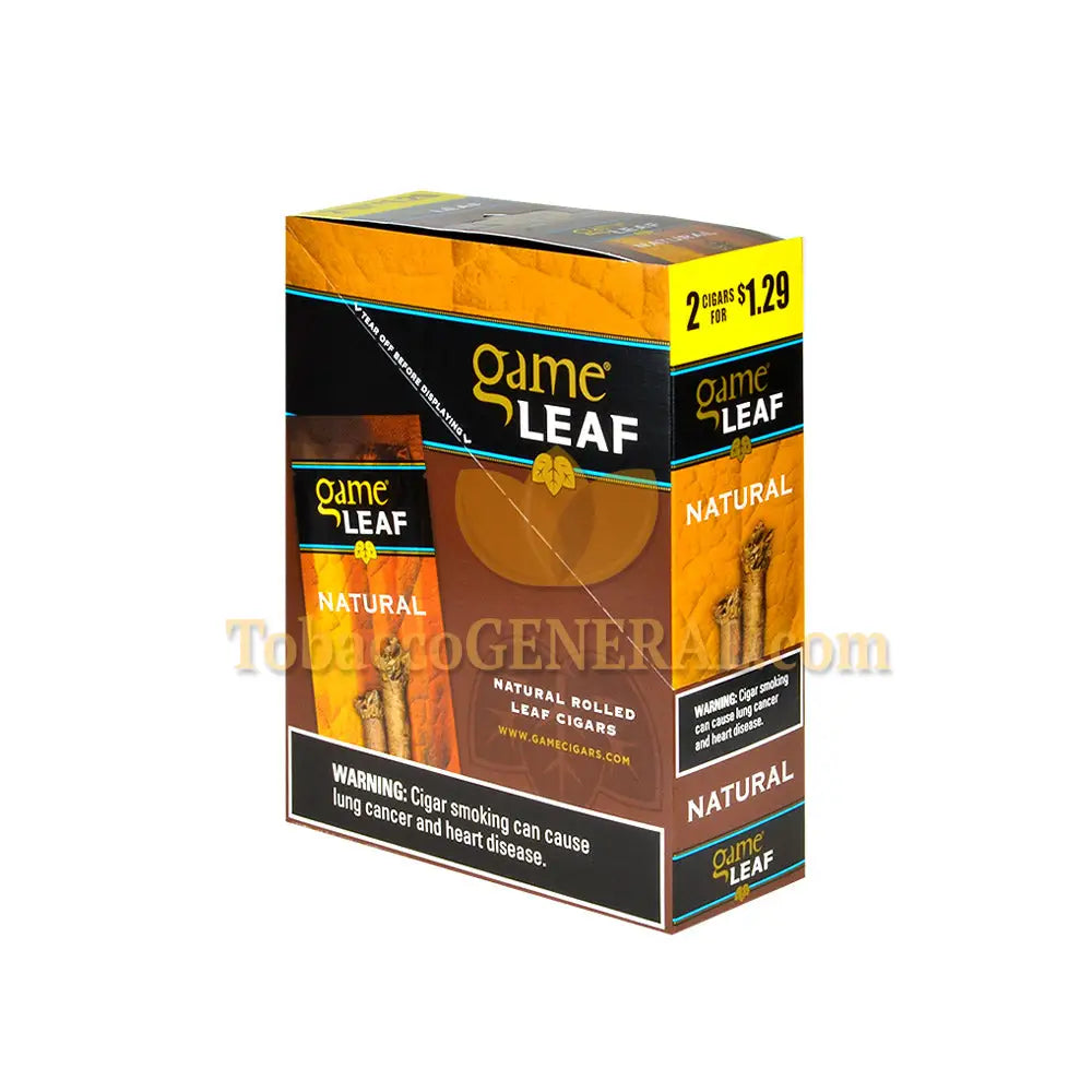 Game Leaf Cigarillos 1.29 Pre-Priced 15 Packs of 2 Natural