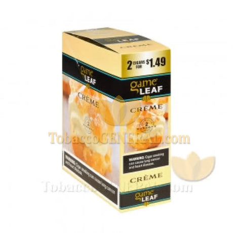 Game Leaf Cigarillos 2 for 1.49 15 Packs of 2 Cigars Cream