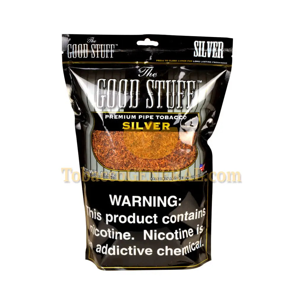 1-q tobacco Good Stuff Silver Pipe Tobacco 1 lb 1-q tobacco Good Stuff Silver Pipe Tobacco 1 lb