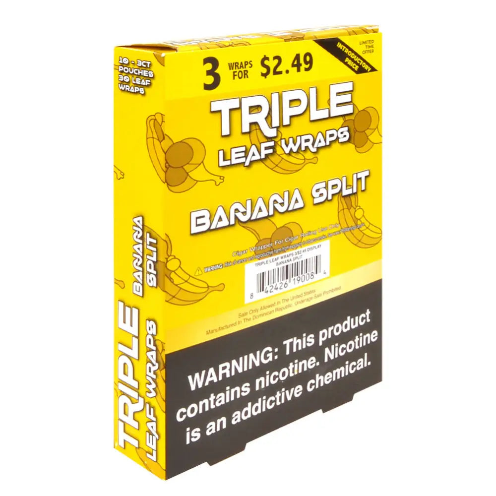 Good Time Banana Split Triple Leaf Wraps 3x$2.49