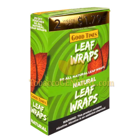 Good Times 2x$1.79 Natural Leaf Wraps