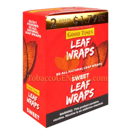 Good Times 2x$1.79 Sweet Leaf Wraps