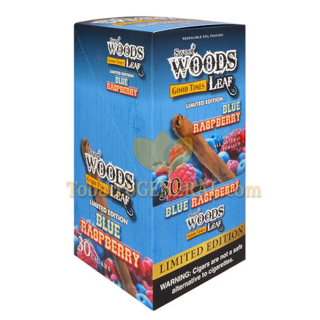 Good Times 6 packs of 5 Sweet Woods Leaf Blue Raspberry Cigarillos