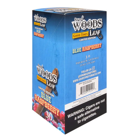 Good Times 6 packs of 5 Sweet Woods Leaf Blue Raspberry Cigarillos