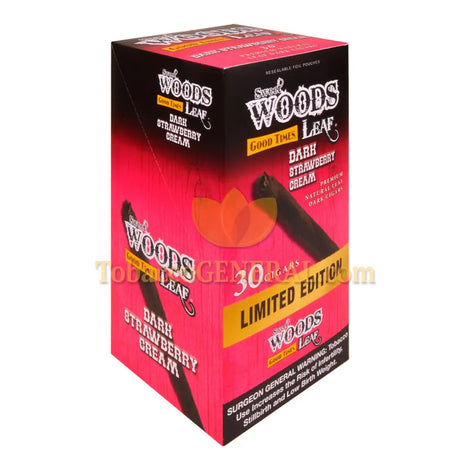 Good Times 6 packs of 5 Sweet Woods Leaf Dark Strawberry Cream Cigarillos