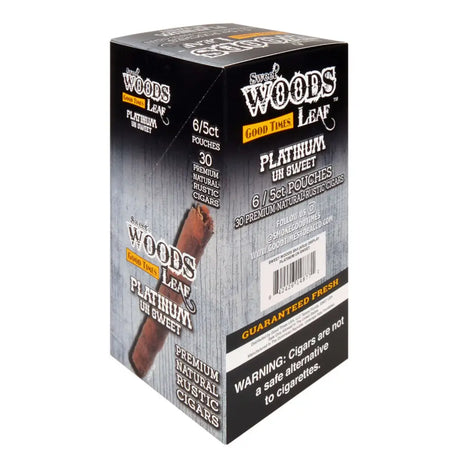 Good Times 6 packs of 5 Sweet Woods Leaf Platinum Cigarillos