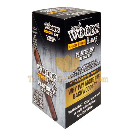 Good Times 6 packs of 5 Sweet Woods Leaf Platinum Cigarillos