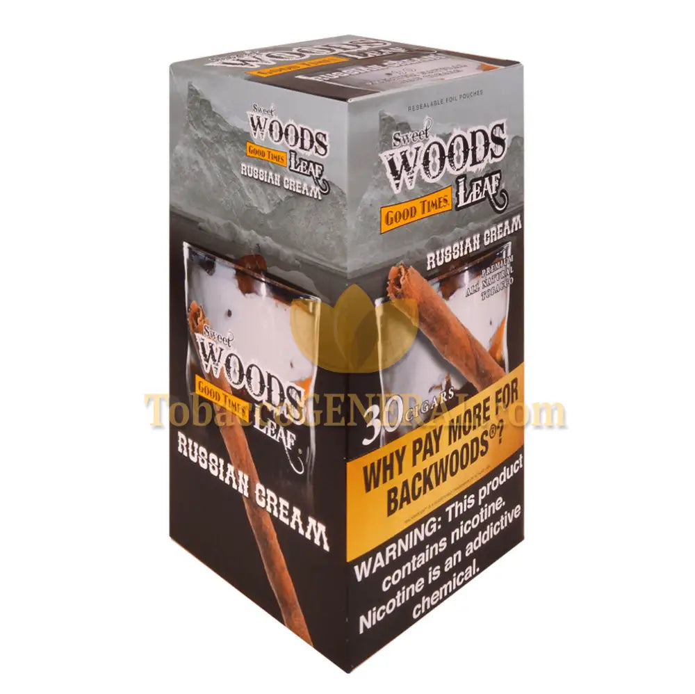 Good Times 6 packs of 5 Sweet Woods Leaf Russian Cream Cigarillos
