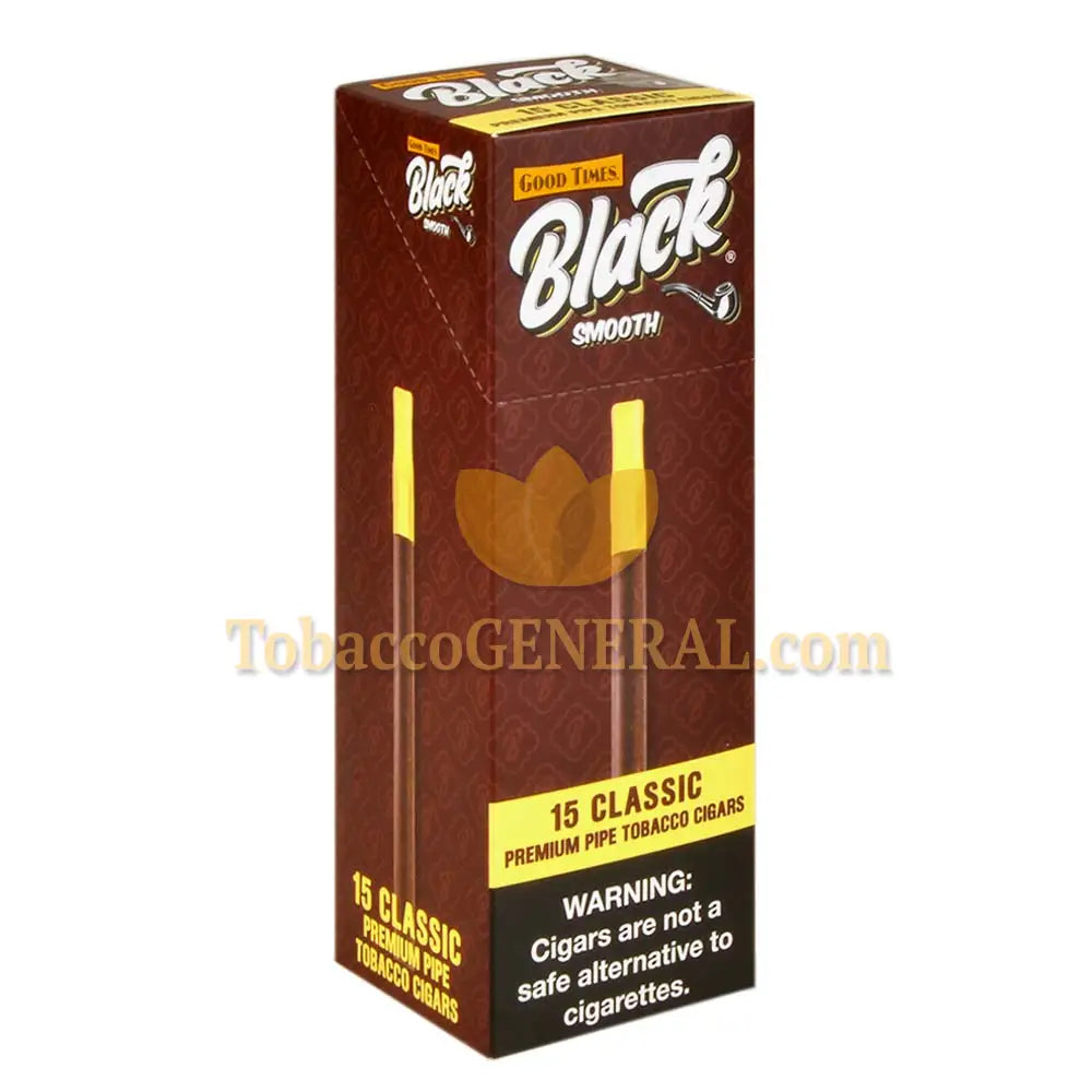 good times tobacco Good Times Black Smooth Cigarillos Classic Pack of 15