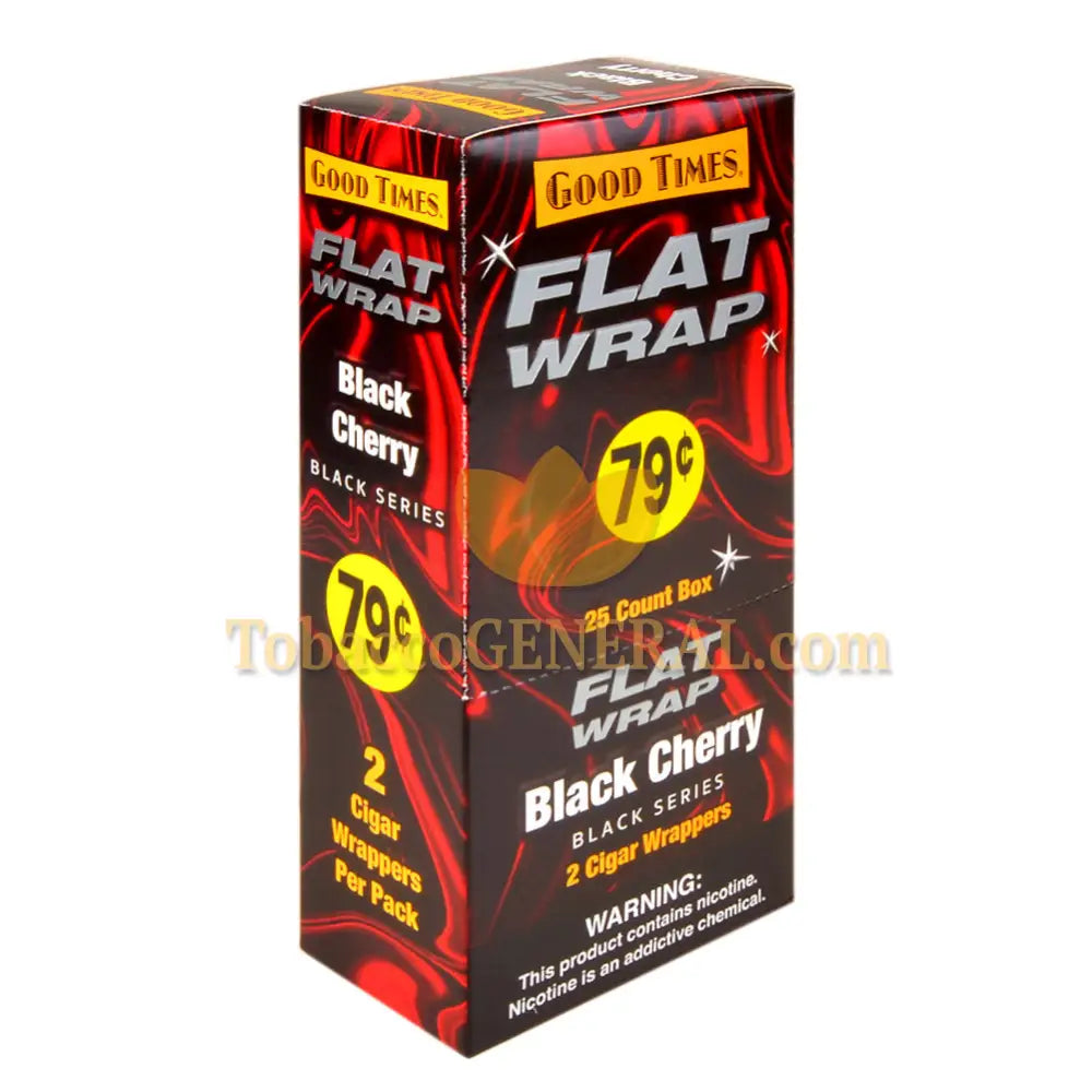 Good Times Flat Wraps Black Cherry 25 Packs of 2 Pre-Priced 79c