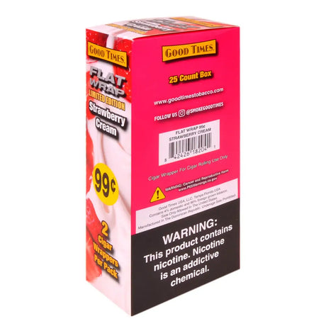 Good Times Flat Wraps Strawberry Cream 25 Packs of 2 Pre-Priced