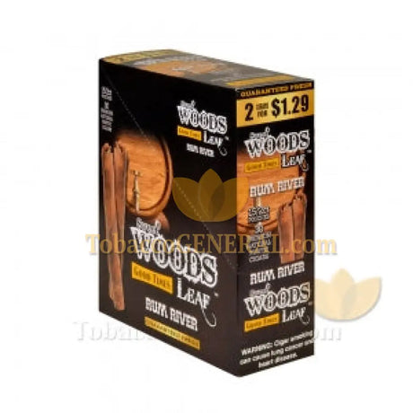 Good Times Sweet Woods Leaf Cigars Rum River 1.29 Pre-Priced 15 Packs of 2