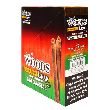 Good Times Sweet Woods Leaf Cigars 1.39 Pre-Priced 15 Packs of 2 Watermelon