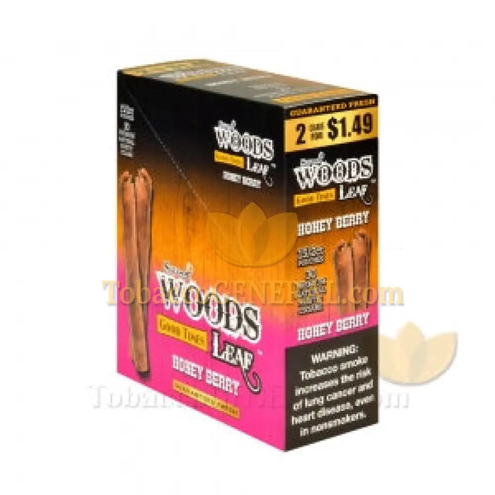 Good Times Sweet Woods Leaf Cigars Honey Berry 1.49 Pre-Priced 15 Packs of 2