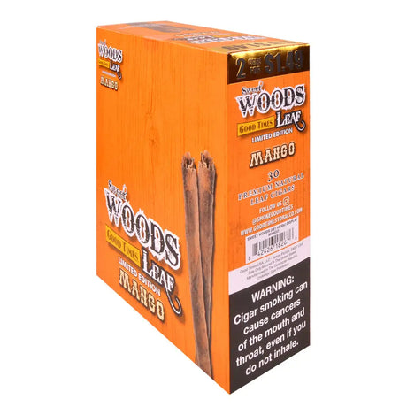 Good Times Sweet Woods Leaf Cigars 1.49 Pre-Priced 15 Packs of 2 Mango