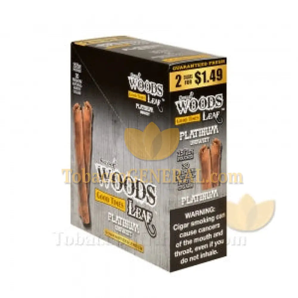 Good Times Sweet Woods Leaf Cigars Platinum 1.49 Pre-Priced 15 Packs of 2