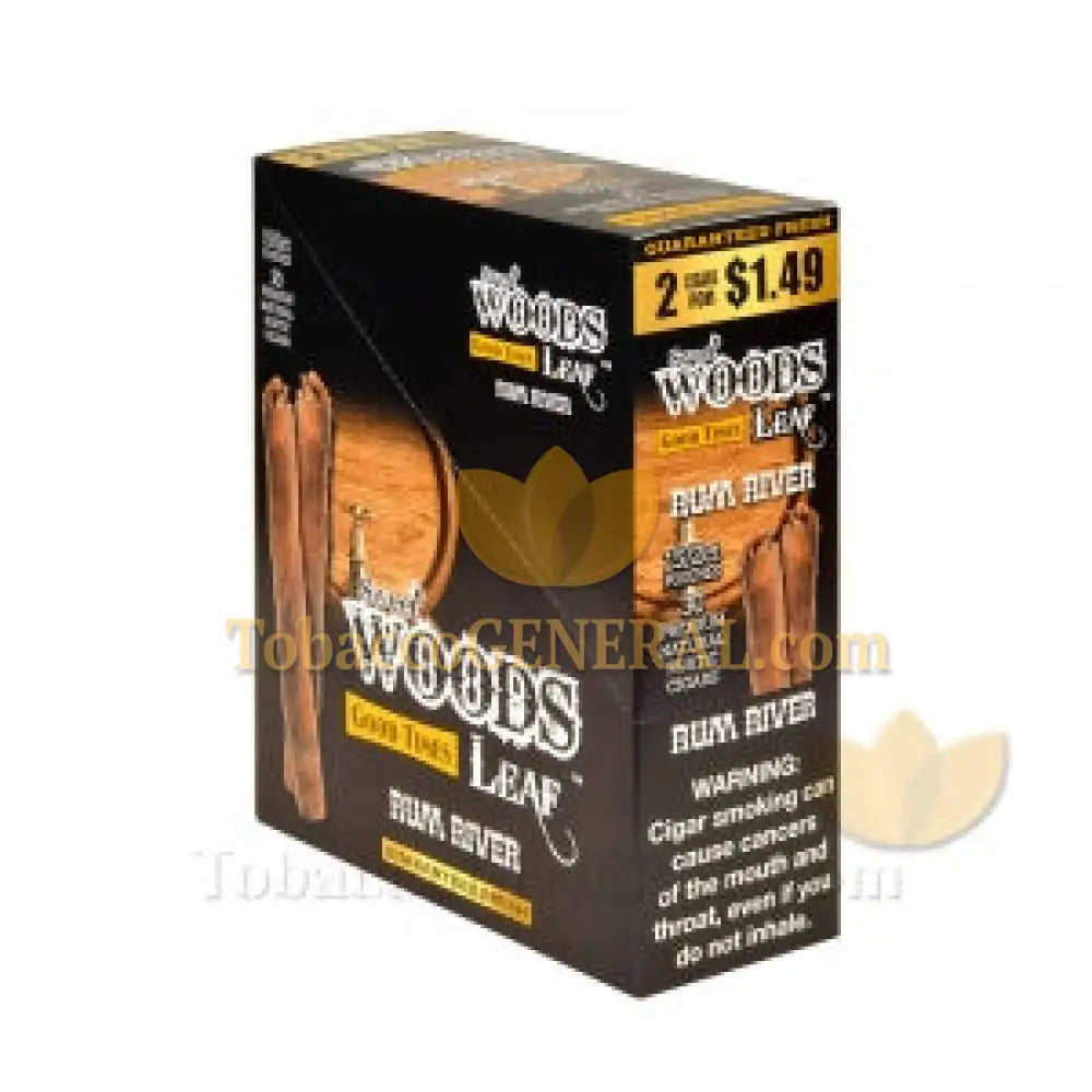 Good Times Sweet Woods Leaf Cigars Rum River 1.49 Pre-Priced 15 Packs of 2