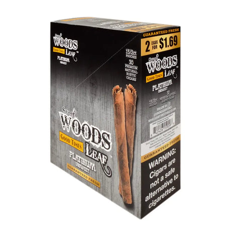 Good Times Sweet Woods Leaf Cigars 1.69 Pre-Priced 15 Packs of 2 Platinum