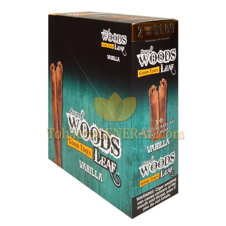 Good Times Sweet Woods Leaf Cigars 1.69 Pre-Priced 15 Packs of 2 Vanilla