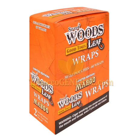 Good Times Sweet Woods Leaf Wraps Mango 30 Pouches of 2