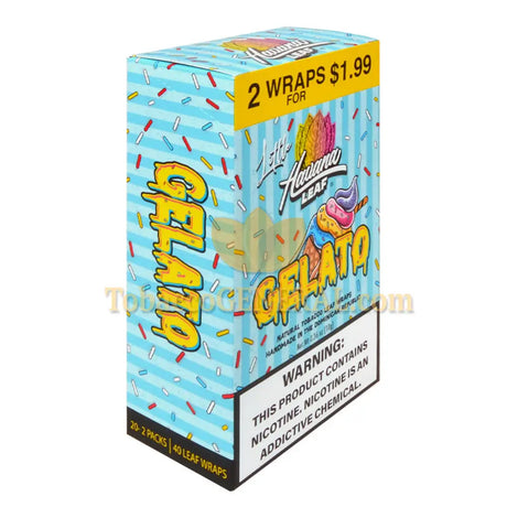 Havana Leaf Little Tobacco Wraps Gelato $1.99 Pre-Priced 20 Packs of 2