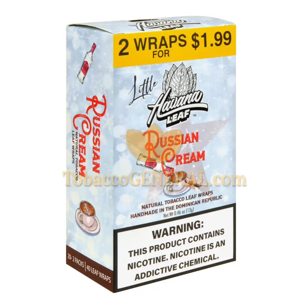 Havana Leaf Russian Cream Wraps 2 Pack | Little Havana Leaf Havana Leaf Russian Cream Wraps 2 Pack | Little Havana Leaf