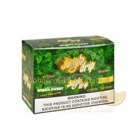 Jungle Drip Green Sweet Pre-Cut Leaf Wraps 10 Pouches of 5
