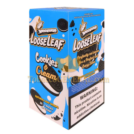 Loose Leaf Cookies & Cream Wraps 20 Packs of 2