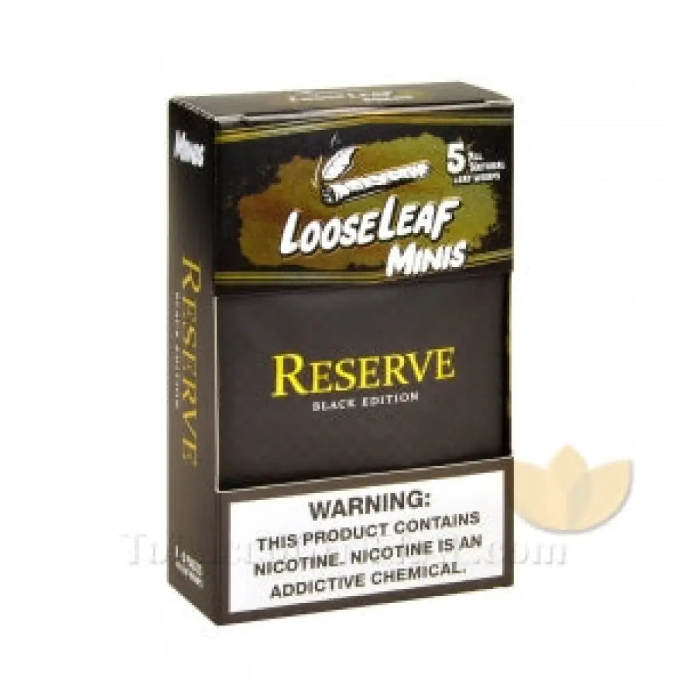 mini wraps tobacco Loose Leaf Minis Reserve Wraps 8 Packs of 5