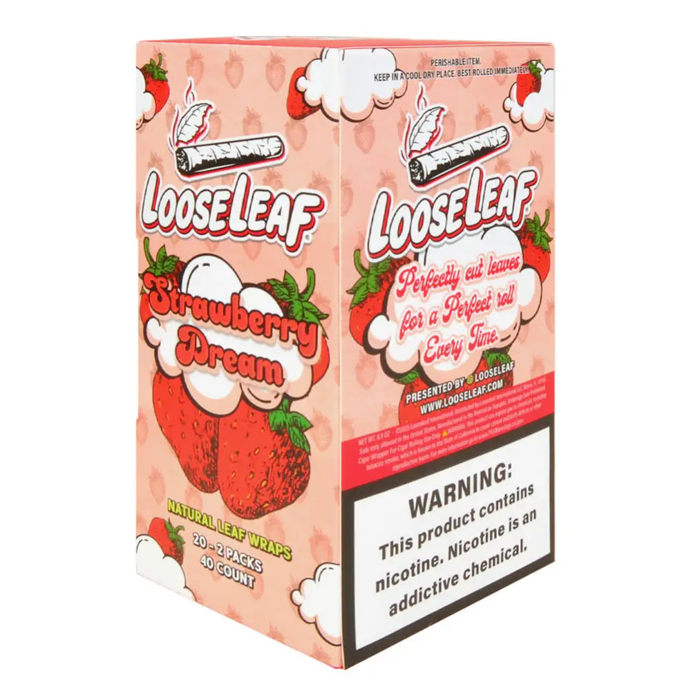 Loose Leaf Strawberry Dream Wraps 20 Packs of 2 $2.99