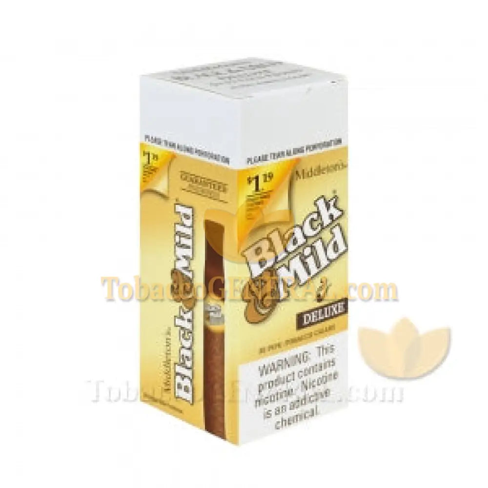 Middleton's Black & Mild Deluxe 1.19 Pre-Priced Cigars Box of 25