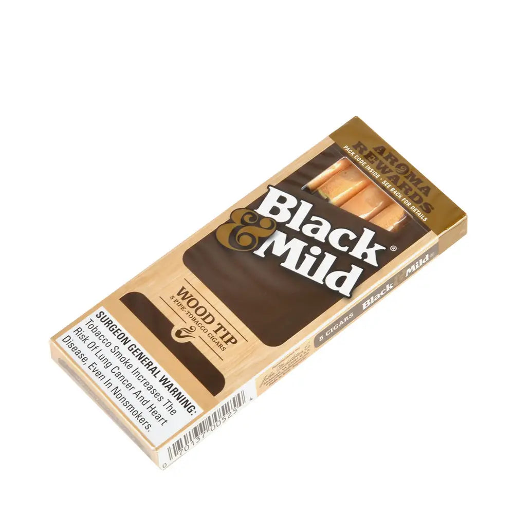 Middleton’s Black & Mild Wood Tip Cigars 10 Packs of 5