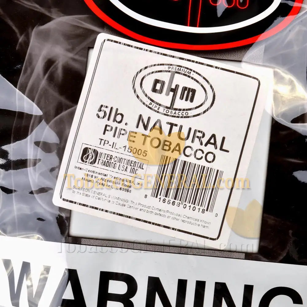 5 tobacco OHM Natural Pipe Tobacco Pack 5 Lb. Pack