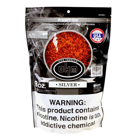 OHM Silver Pipe Tobacco Pack 8 oz. Pack