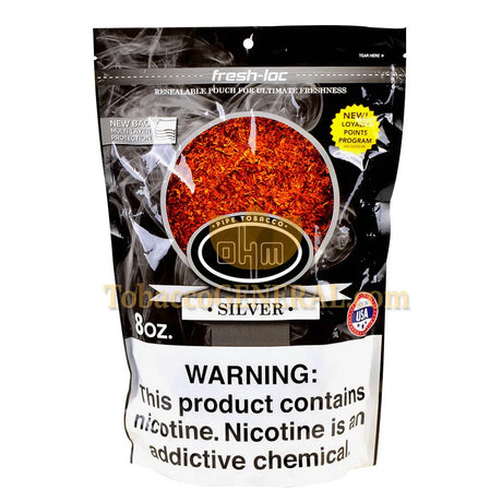 OHM Silver Pipe Tobacco Pack 8 oz. Pack