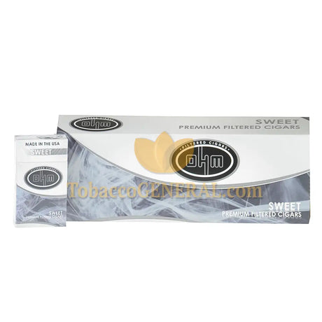 OHM Sweet Filtered Cigars 10 Packs of 20 1