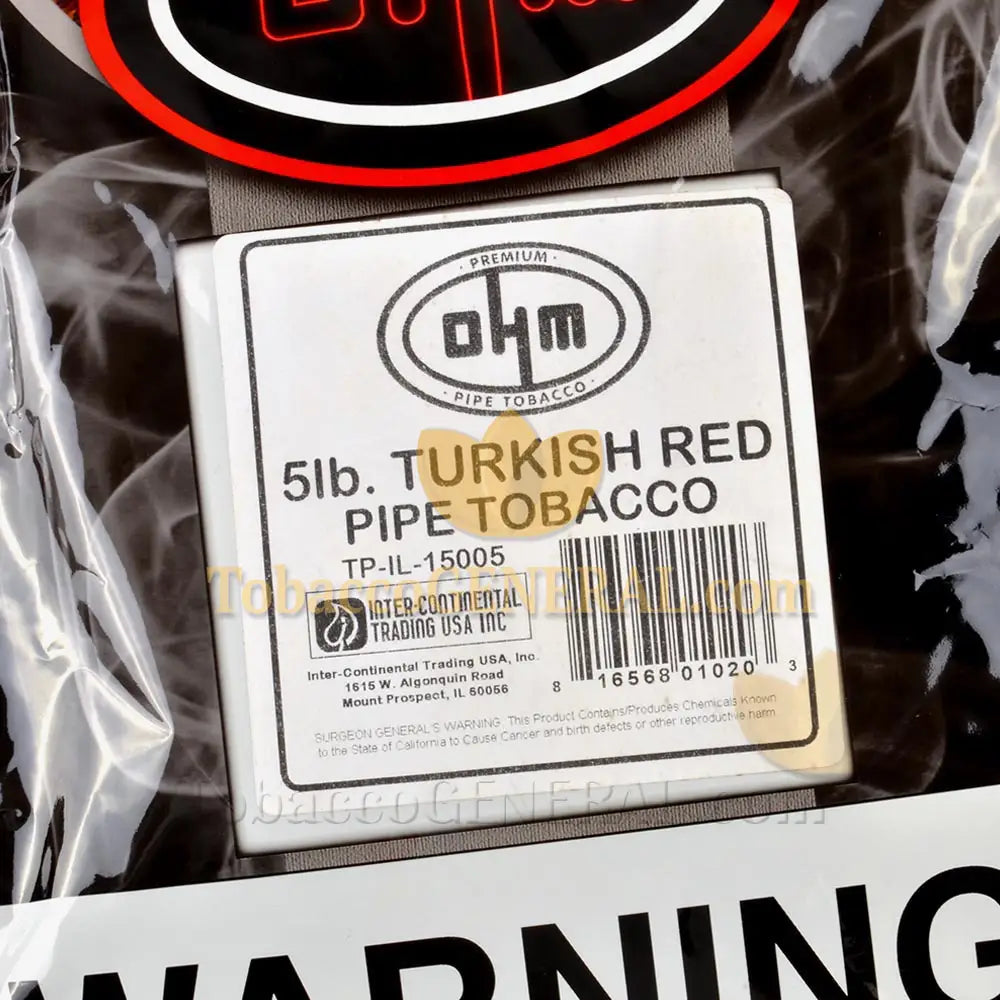 oppenheim v tobacco OHM Turkish Red Pipe Tobacco Pack 5 Lb. Pack oppenheim v tobacco OHM Turkish Red Pipe Tobacco Pack 5 Lb. Pack