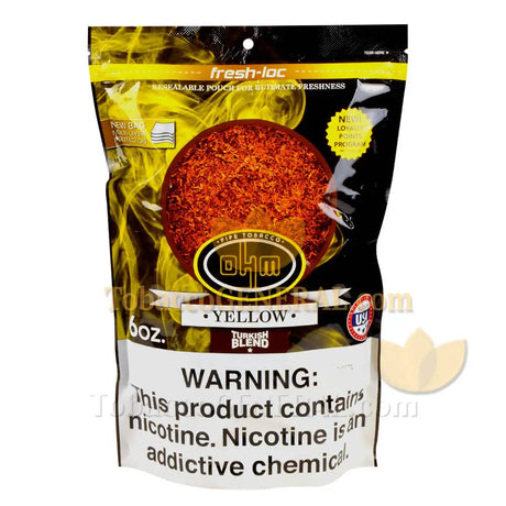 OHM Turkish Yellow Pipe Tobacco 6 oz. Pack