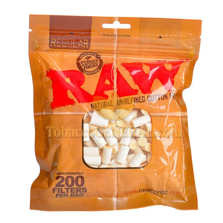 RAW Cotton Filter Plugs Original Pack of 200 1
