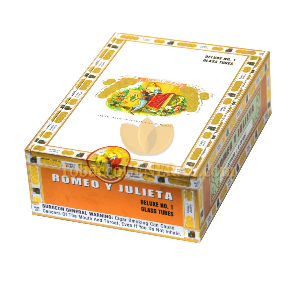 Romeo Y Julieta 1875 Deluxe 1 Glass Tubes Cigars Box of 10