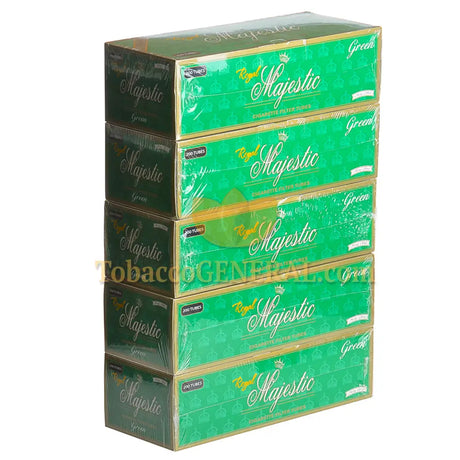 Royal Majestic Filter Tubes King Size Green (Menthol) 5 Cartons of 200 1