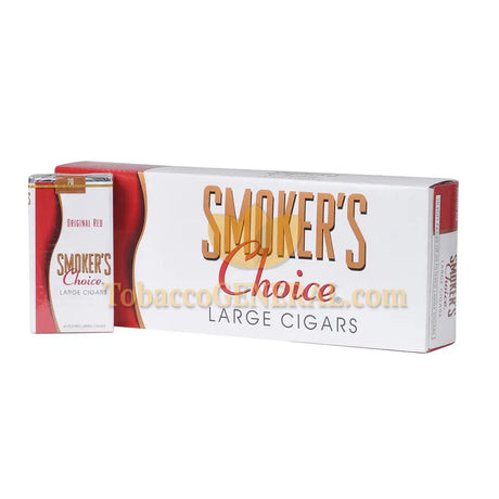 Smoker's Choice Original Red Filtered Cigars 10 Packs of 20 1