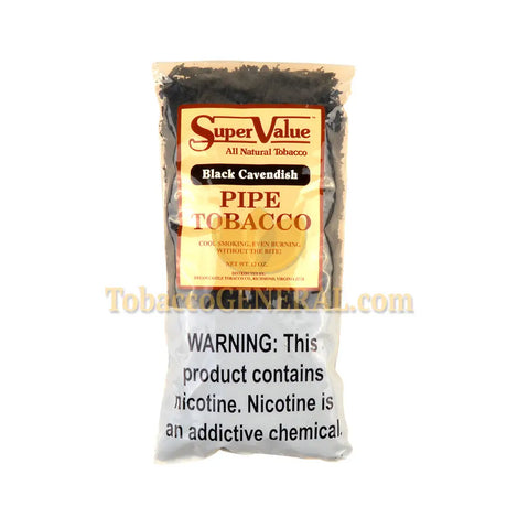 Super Value Black Cavendish Pipe Tobacco 12 oz. Pack