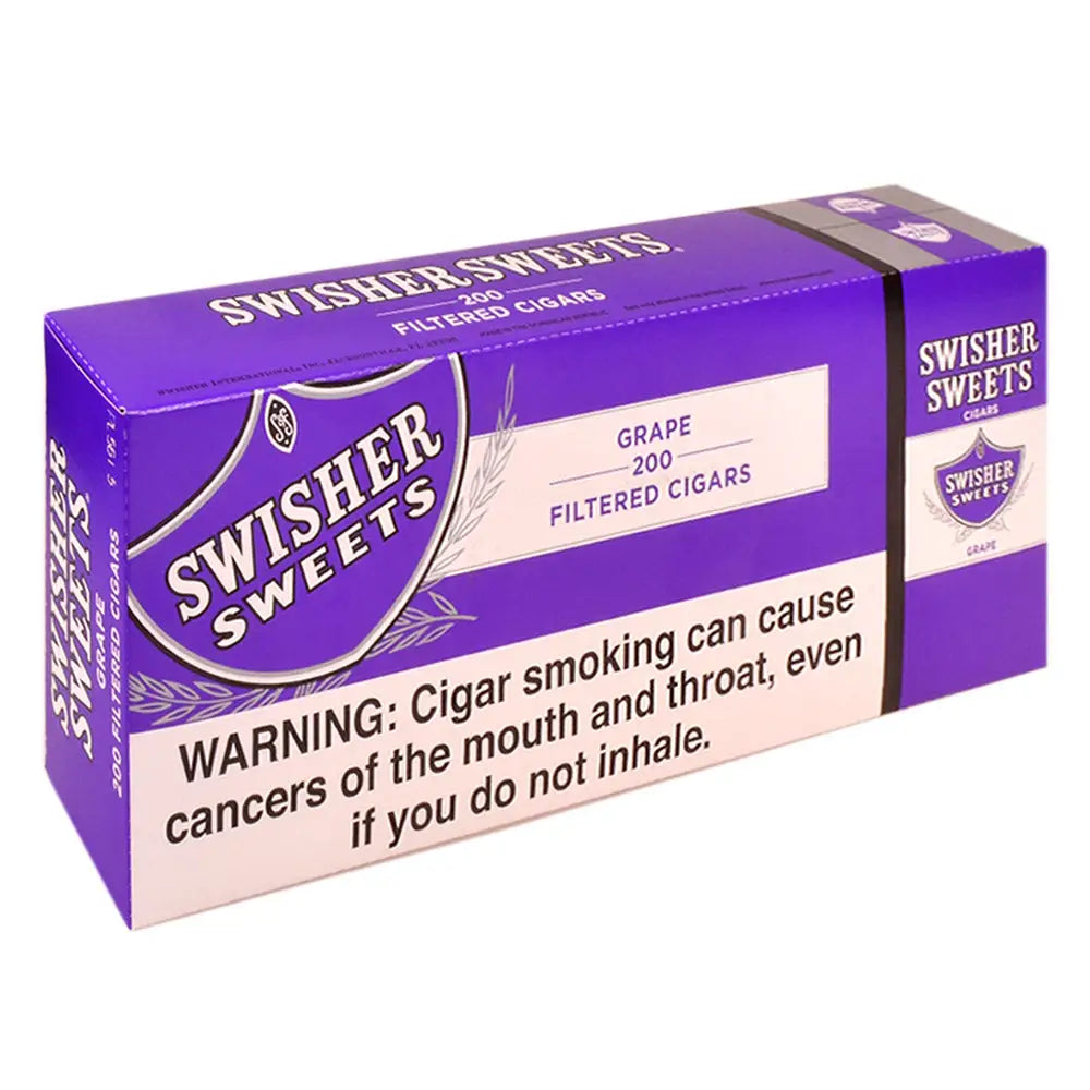 Swisher Sweets Grape Filtered Cigars 10 Packs of 20