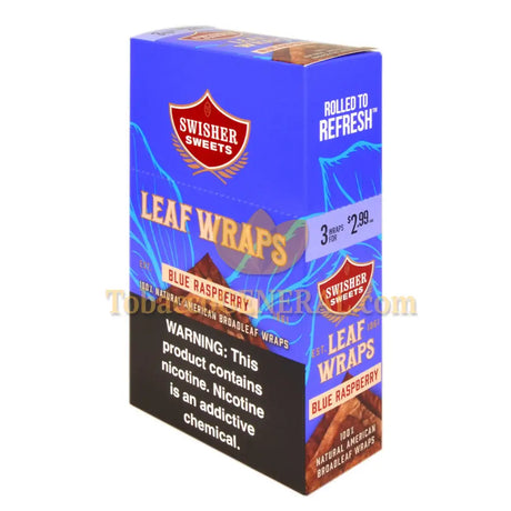 Swisher Sweets Leaf Wraps Blue Raspberry $2.99 Pre-price 10 packs of 3