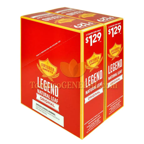Swisher Sweets Legend Original 1.29 Pre-Priced Cigarillos 30 Packs of 2