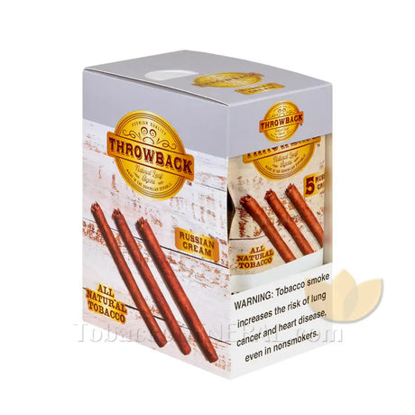 throwback tobacco Exclusive Cigars | 8 packs of 5 Throwback Natural Leaf Cigars |